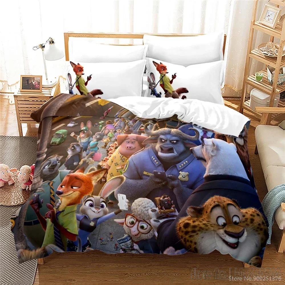 Zootopia Zootropolis Disney Cartoon Love детский пододеяльник HD постельное белье для детей