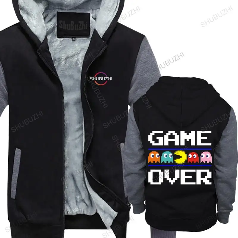 

Game Over Classic Official Namco Arcade Game Black Mens thick hoodie Cool Casual pride fleece hoody men Unisex New sweatshirt
