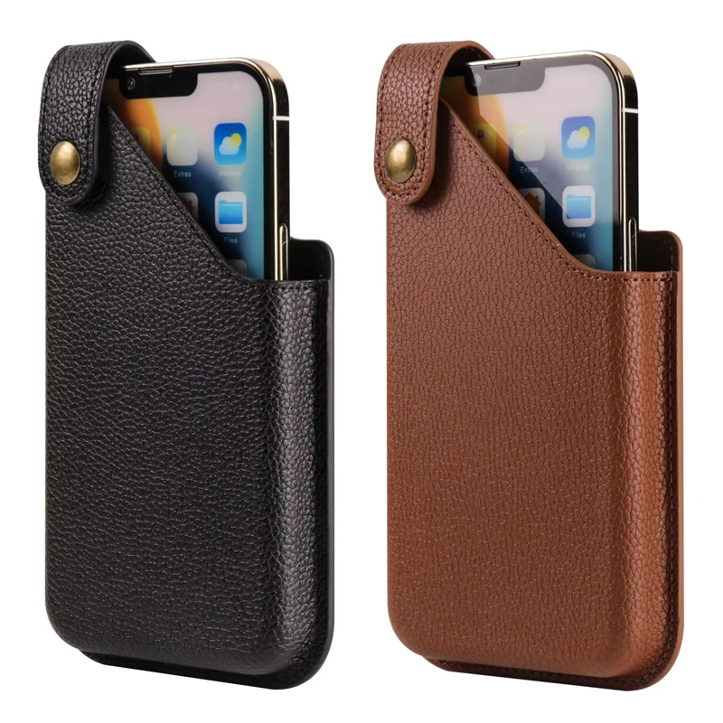 

Universal Leather Phone Bag For iPhone 15 14 13 12 11Pro Max Belt Clip Case For Samsung S23 S22 S21 S20 Huawei Xiaomi Waist Bag