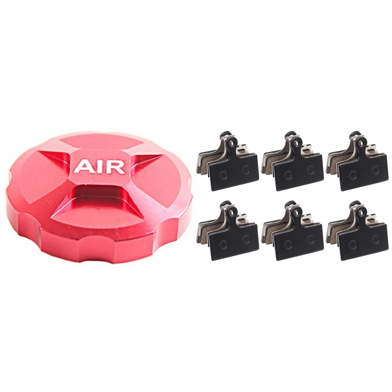 

1x красная насадка на переднюю вилку велосипеда, крышка воздушного клапана и 6 пар детской накладки для Shimano XTR тормозной механизм горного вел...