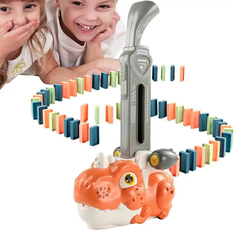

Automatic Domino Train Toy 60pcs Auto Domino Train Stacking Games Domino Electric Game Toy With Light And Sound For Kids
