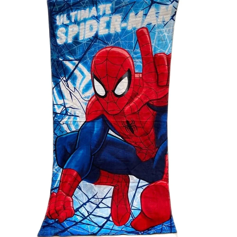 Disney Baumwolle Bad/Strand Handtuch Avengers Spiderman Iron Man Hulk Jungen Kinder 70x140cm Kinder Schwimmen Handtücher