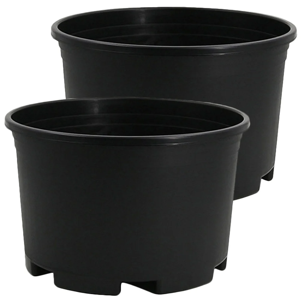 

2pcs Flower Pot Pots Indoor Pots Indoor Large Size Round Flowerpot Plastic Nursery Pot Flower Planter With Drainage Holes