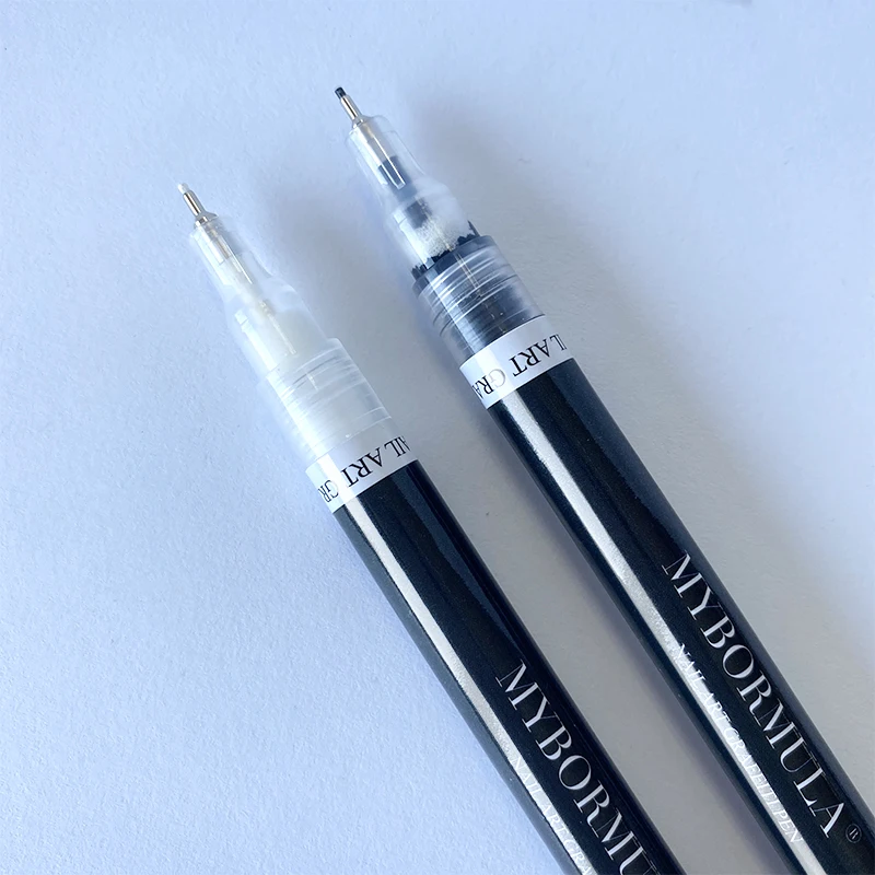 0 5/0 7 мм черно-белый дизайн ногтей граффити ручка Рисование Живопись Лайнер Кисть