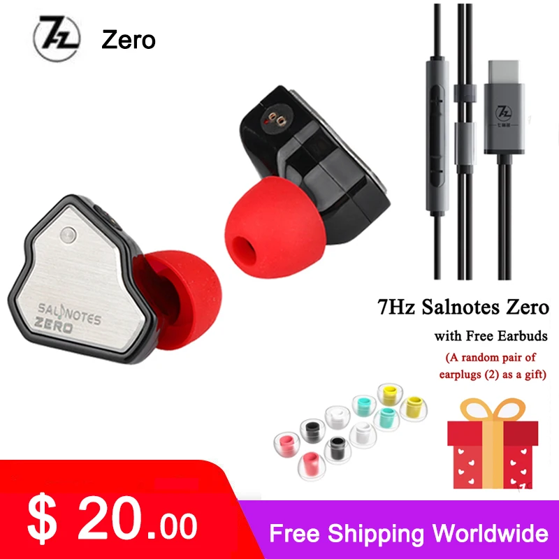 

7Hz Salnotes Zero HiFi 10mm Dynamic Driver In Ear Earphone IEM Metal Composite Diaphragm N52 Magnet