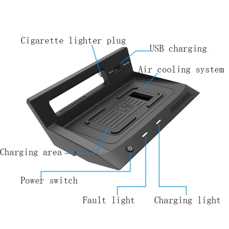 Автомобильное беспроводное зарядное устройство 15 Вт быстрая зарядка для Volkswagen VW