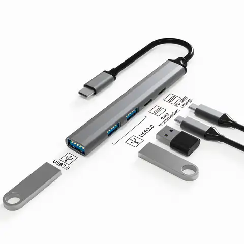 USB-разветвитель с портом USB Type-C 3,0, OTG, для Lenovo, HUAWEI, Xiaomi, Macbook Pro, 15 Air, аксессуары, USB-разветвитель, Прямая поставка