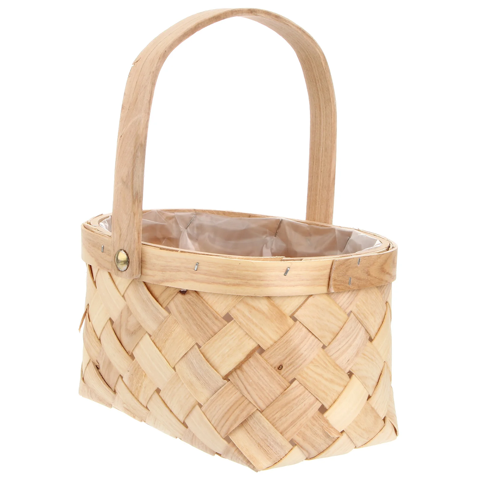 

Basket Storage Woven Wicker Handle Baskets Rattan Container Wooden Picnic Flower Easter Portable Houseware Candy Fruit Mini