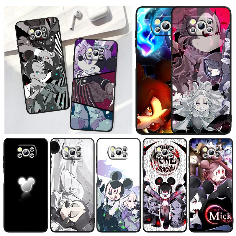 

Vampire Mickey Mouse For Xiaomi Civi Mi Poco X3 NFC F3 GT M4 M3 M2 X2 F2 Pro C3 F1 Silicone Shell Capa Black Phone Case