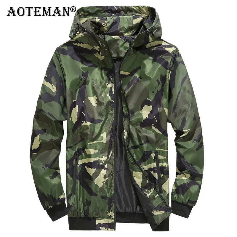 

Куртка мужская камуфляжная, ветровка, Бомбер, с капюшоном, модная бейсбольная верхняя одежда, LM555, осень-весна