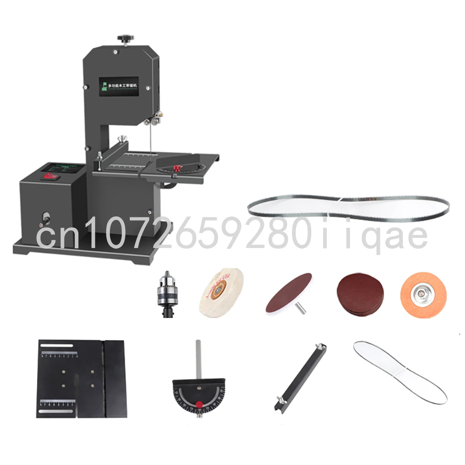 

800W 1750RPM Woodworking Band Sawing Machine Table-Saw Electric Desktop Wire Saw 70MM DIY Cutting Tool Small Household