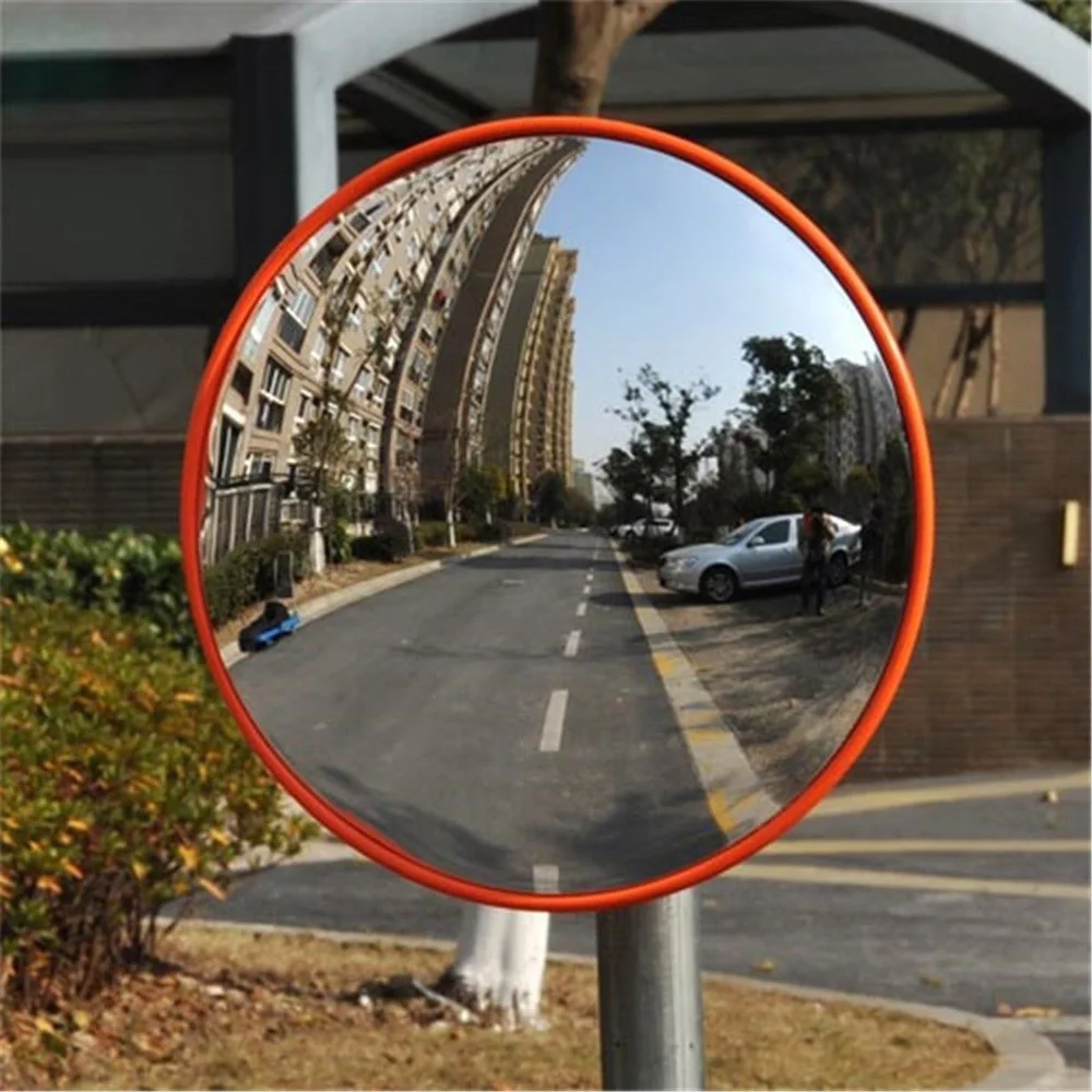 12 130° Wide Angle Security Curved Convex Road Mirror Traffic Driveway Safety Signal Convex Mirror Durable