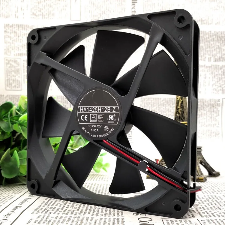 

Новый оригинальный HA1425H12B-Z 12V 0.50A 14025 14CM 2-проводной высокоскоростной вентилятор шасси