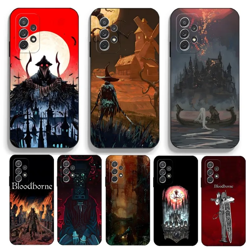 

Game Bloodborne Cool Phone Case For Sumsung S23 S22 S21 Plus Ultra A13 A23 A33 A53 A52 A51 A22 A30 A32 A50 Black Soft Cover