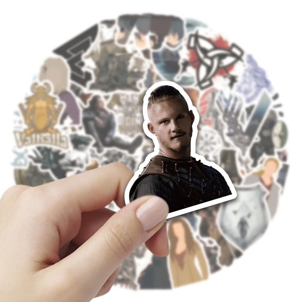 

50Pcs Hot TV Series Mysterious Viking Stickers Cool Viking Totem Vinyl Decal for Car Card Hat Laptop Car Scooter Sticker