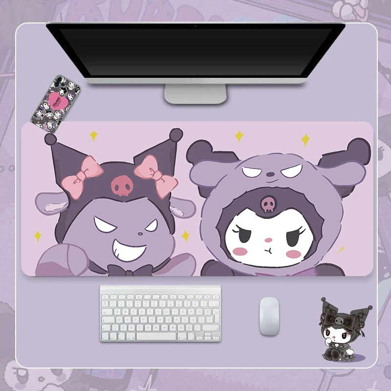 Новый мультяшный коврик для мыши Sanrio Kulomi большой милый персональный настольный