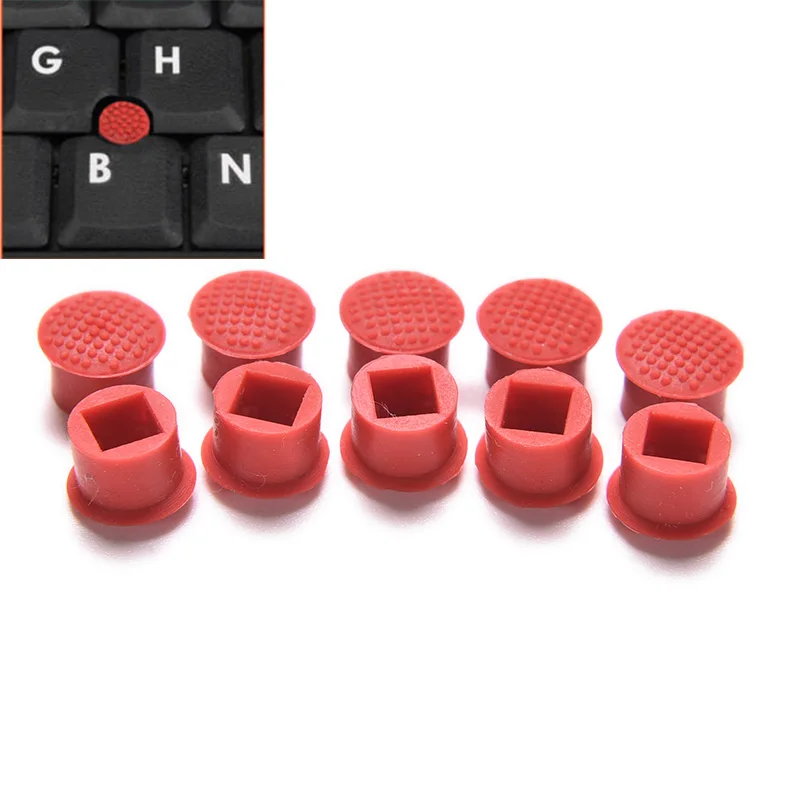 

10pcs Laptop Nipple Rubber Mouse Pointer Cap for IBM Thinkpad Little TrackPoint Red Cap for Lenovo Keyboard Trackstick Guide