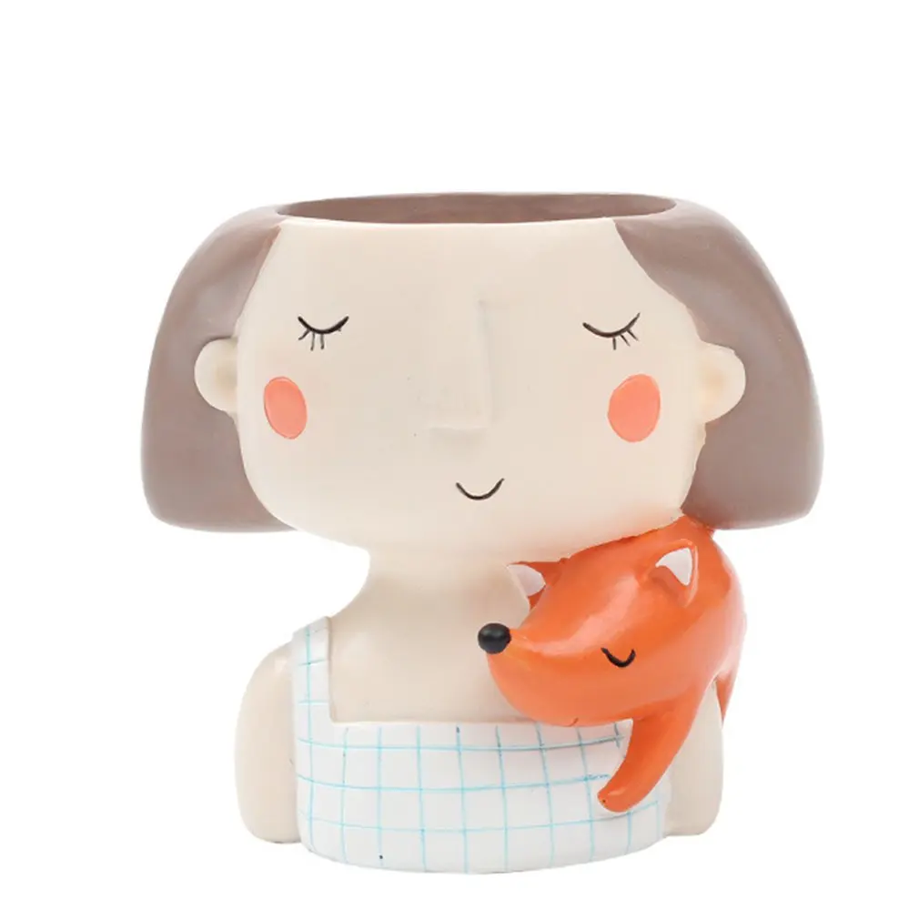 

Цветочный горшок, креативный каучуковый цветочный горшок с мультяшными суккулентами, микро-Ландшафтная комбинация, украшение для дома, офи...