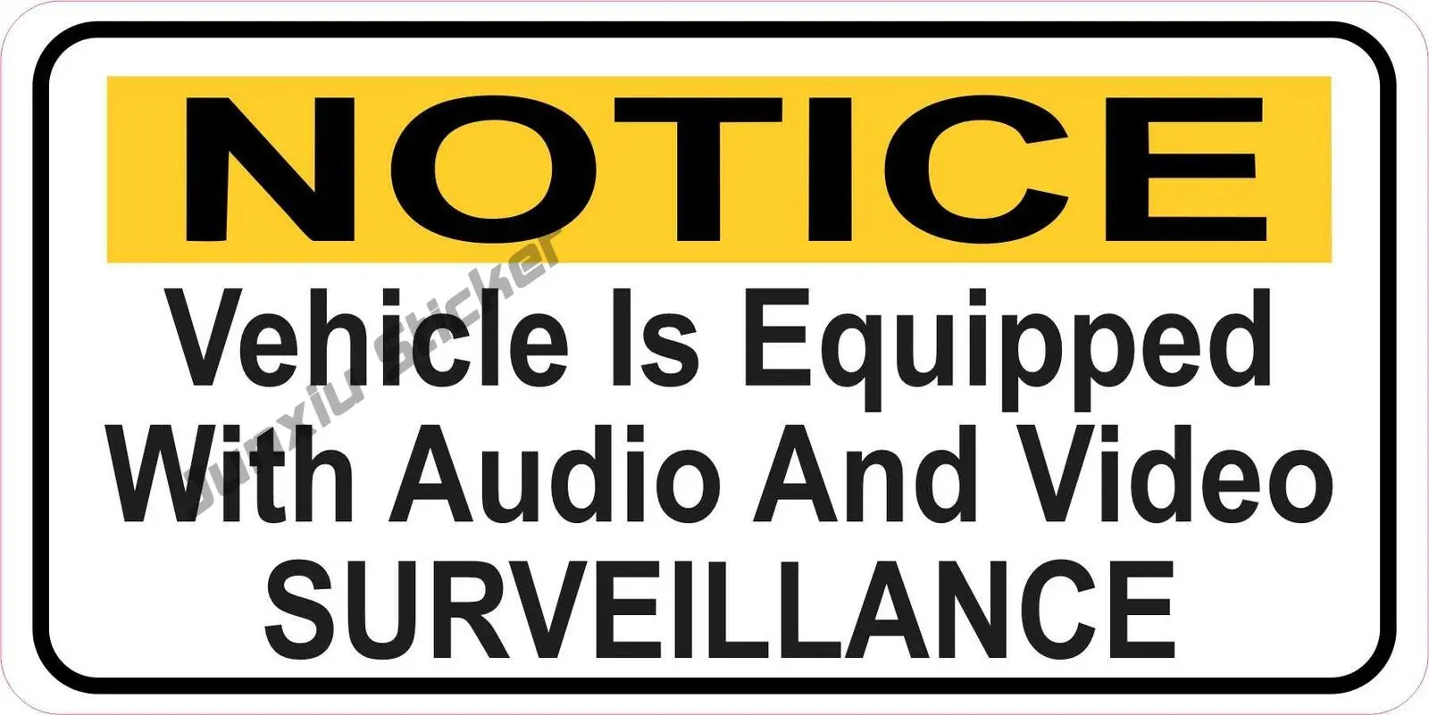 

Vehicle Audio and Video Surveillance Sticker Car Truck Bumper Decal Camper Bumper Scratches Decal Decoration Accessories