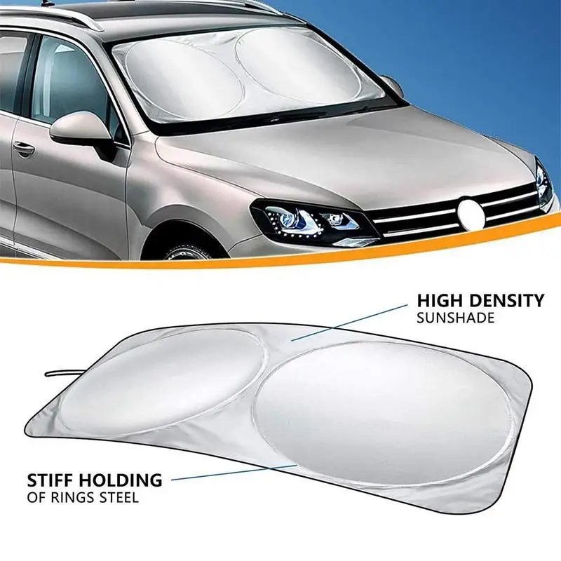 

Солнцезащитный козырек на лобовое стекло автомобиля, серебристая ткань, защита от УФ-лучей, складной солнцезащитный козырек для универсальных автомобильных аксессуаров