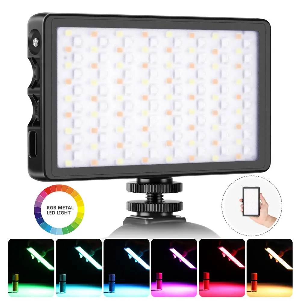 

Neewer SL-140 RGB LED Light, Full Color Rechargeable Pocket Size LED Video Light for Camera Camcorder, CRI 97/2500-9000K