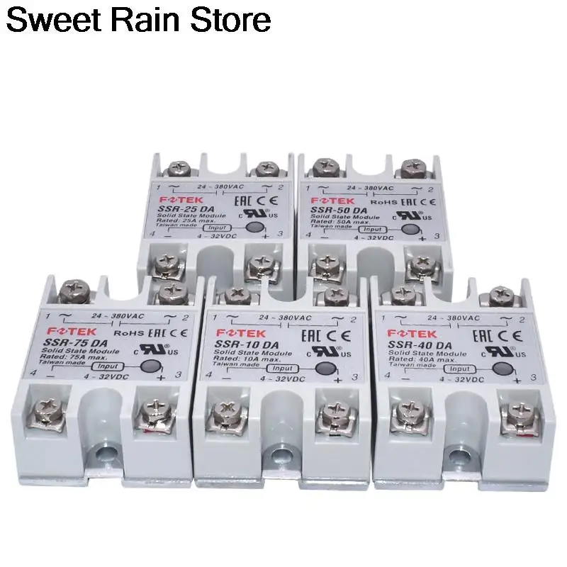 SSR-05DD -10 25 40 50 60 75 DD AA VA DA-H Однофазное твердотельное реле/трехфазный твердотельный