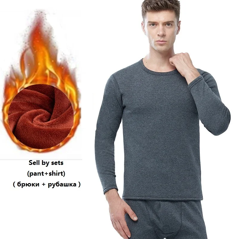 

Thermal Underwear For Men Long Johns Women Thermo Shirt+pants Set Winter Keep Warm Thick Fleece Men Clothing Size L-XXXL