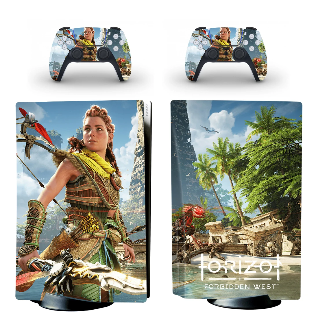

Horizon Forbidden West PS5 Disc Skin Sticker Cover for Console & 2 Controllers Decal Vinyl Protective Disk Skins
