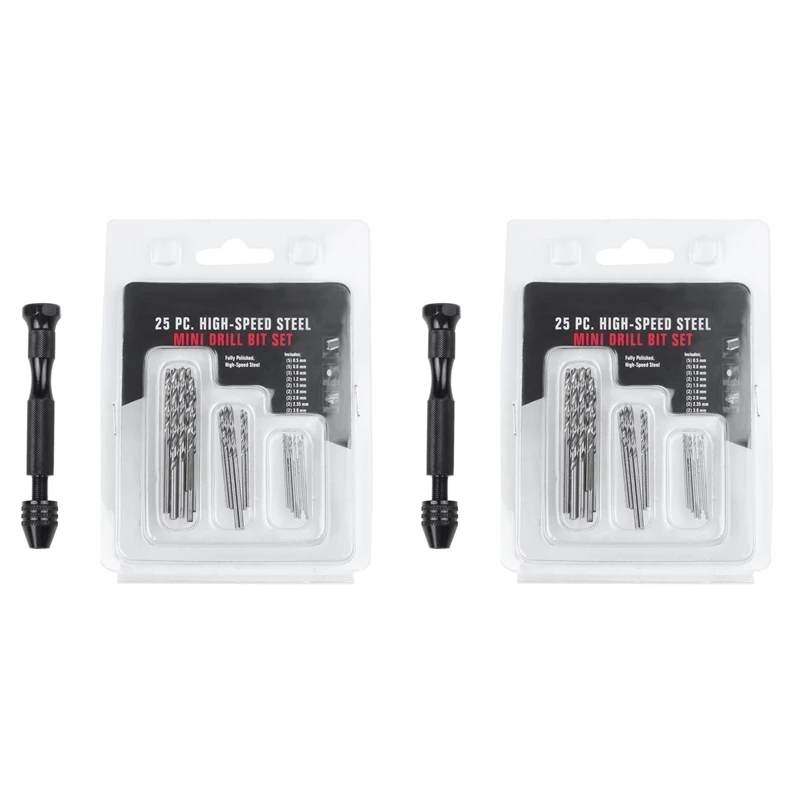 

HOT-Hand Twist Drill Bits Set,DIY Precision Pin Vise Model Mini Hand Spiral Drill With 50Pcs 0.3Mm To 3.0Mm Micro-Drill Bits