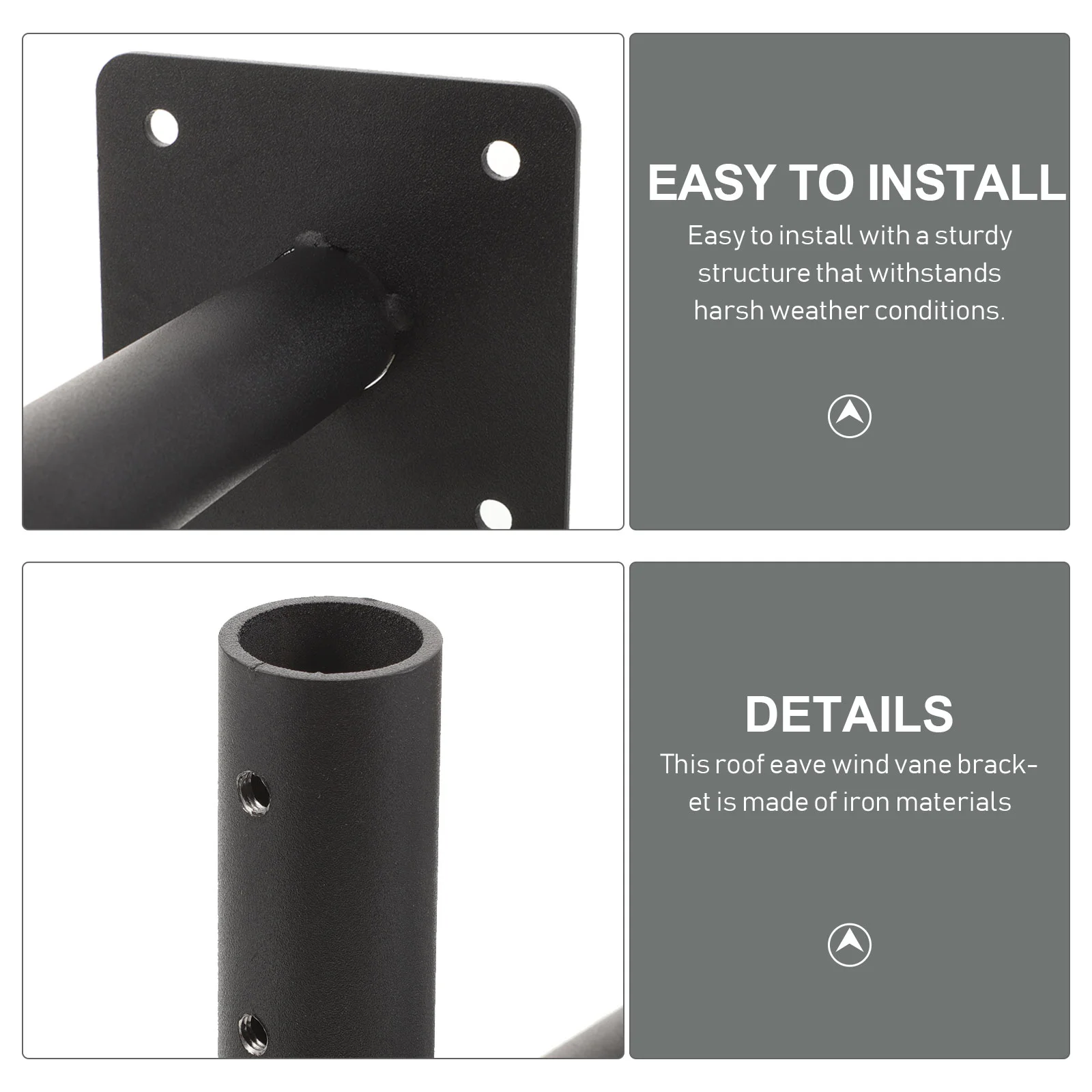 Кронштейн для флюгера крепление на крышу антенны L-образная форма держатель