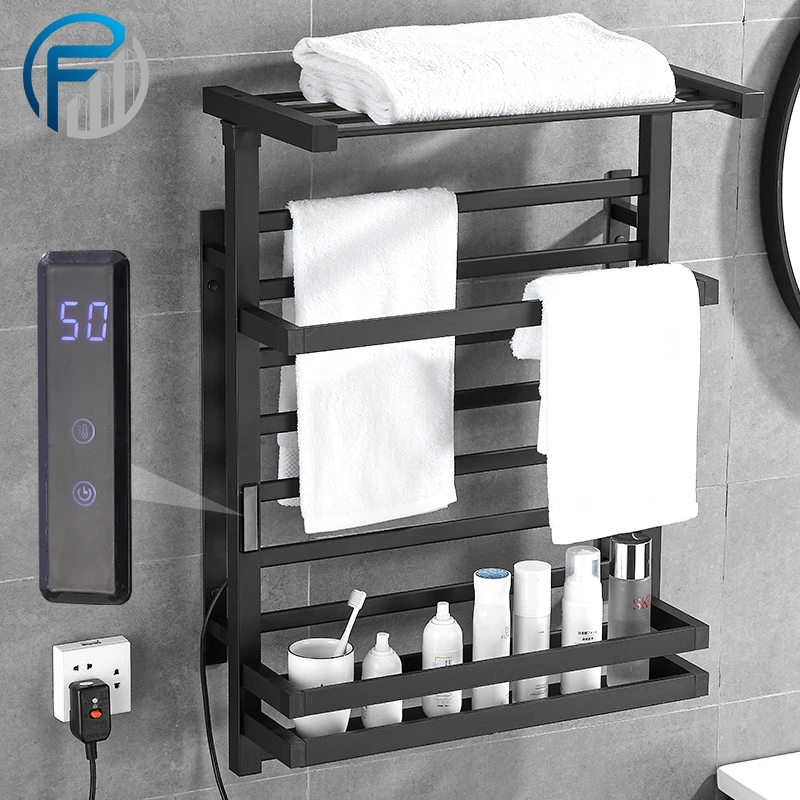 

Настенный держатель для полотенец с электроподогревом, черный/белый цвет, F4041