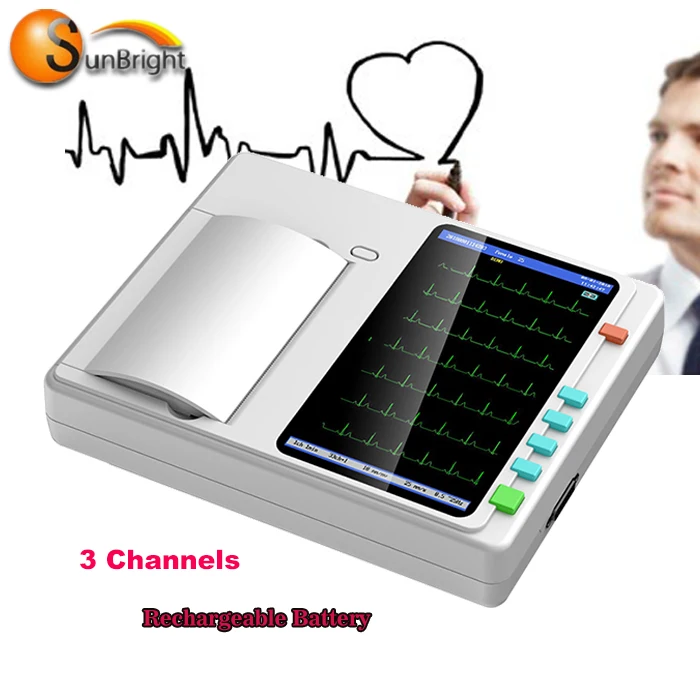 

6 channels 12 channels ecg machine digital 3 channel electrocardiograph ecg