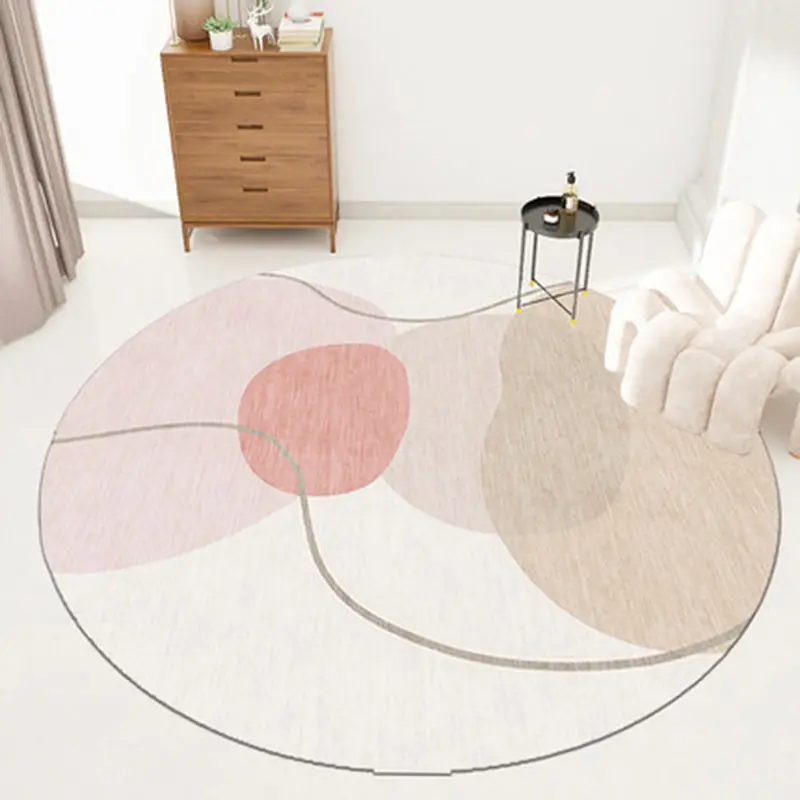 

Modern Round Carpet Computer Chair Floor Mat Ins Living Room Coffee Table Bedroom Dresser Chair Rug Hanging Basket Home Deco Mat