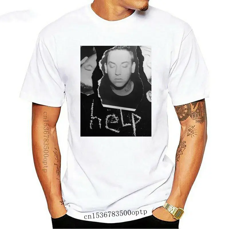 

G Eazy-Camiseta con estampado 3d para hombre, camisa informal de manga corta, 100% de algodón, Blackbear-Help, de verano