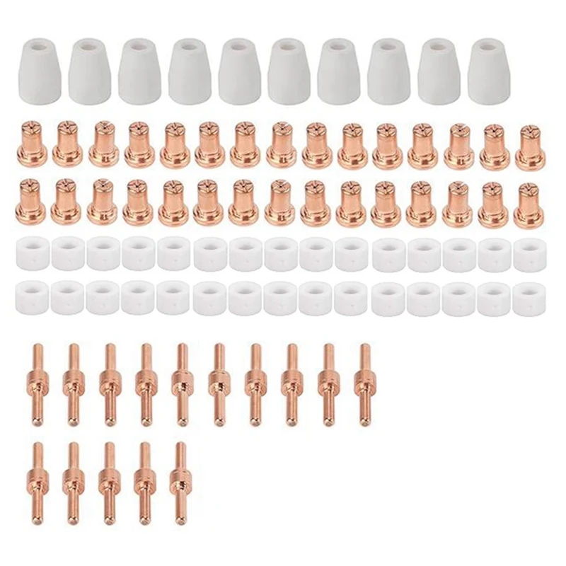 

85Pcs Air Plasma Cutting Tips For LG-40 PT-31 Cutter Consumables CUT-40 CUT-50D Swirling Rings Electrode Shield Cups-FS-PHFU