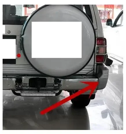 

1 шт., 5-дверный угловой чехол заднего бампера для Pajero V20 Silver MB 831053 Комплект бампера без винтов для Montero V30 V40 широкий или узкий