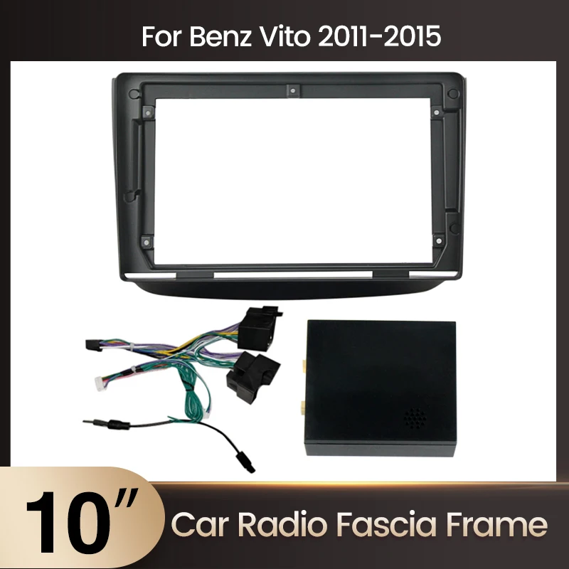 10-дюймовая рамка радиоприемника для Benz Vito 2011-2015 комплект отделки крепления