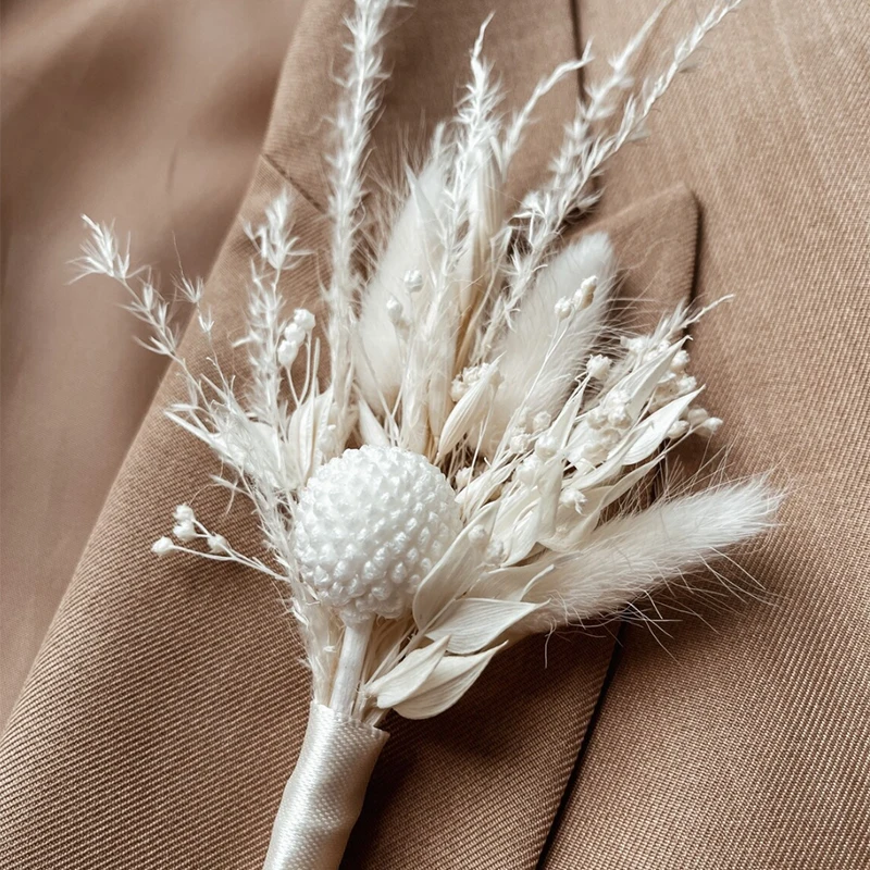 

Small Dried Flowers for Crafts Dried Pampas Grass Flower Bunny Tails Mini Bouquet Wedding Supplies Boho Home Cake Decoration