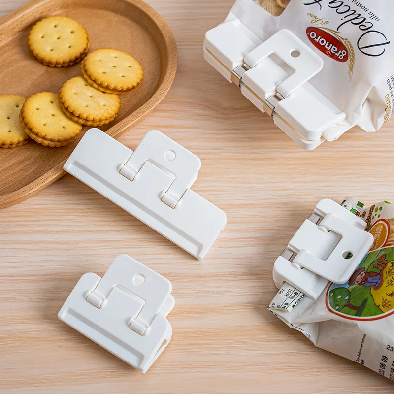 

2pcs Multi-functional Portable Sealer Snack Clip Home Size Moisture Seal Fresh Clip Two Into Seal Clip Plastic Tools Portable