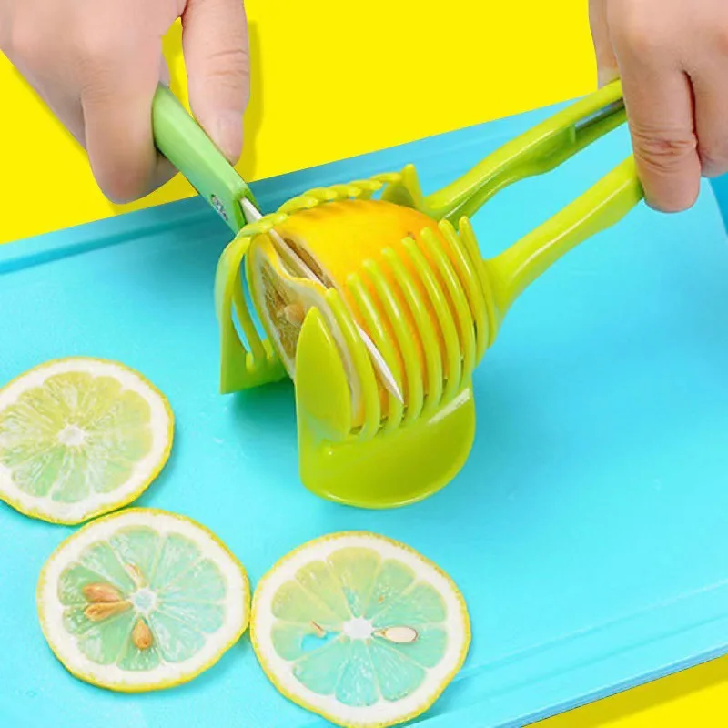 

1 Pcs Kitchen Handheld Orange Lemon Fruit Slicer Plastic Mold Tomato Splitter Cutting Clip Kitchen Home Gadgets and Accessories