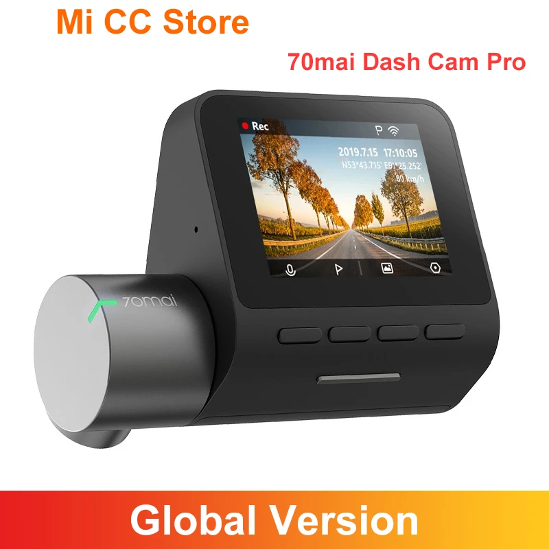 $66.99 70mai Dash Cam Pro Plus 70mai A500S 1944P Car DVR Built-in GPS 24H Parking Monitor 70mai Pro Plus Night Vision Front & Rear Cam