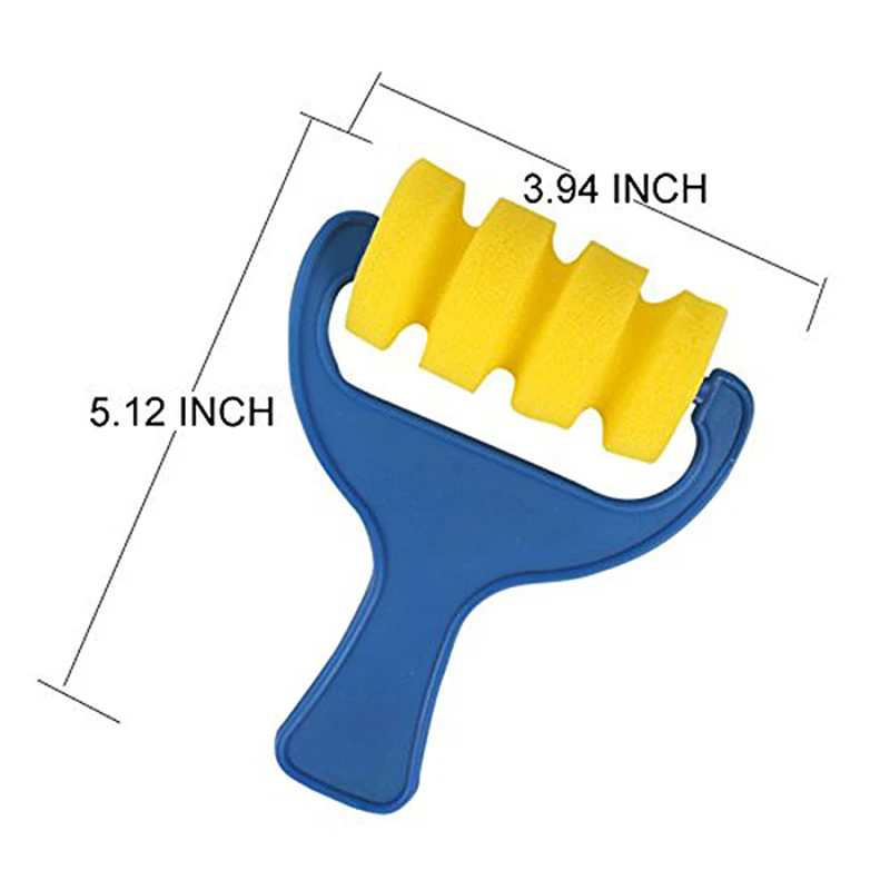 New Set of 4pcs Sponge Paint Roller Brush DIY Children Painting Brushes Kid Art Craft Tool |