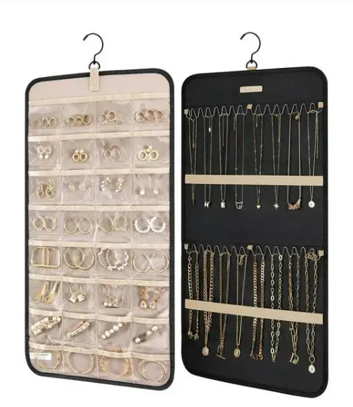 

Hanging Storage Bag Jewelry Holder Necklace Bracelet Earring Ring Jewelry Organizers And Storage Jewelry Display Hanging On Wall