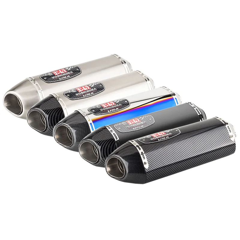 

Впускной глушитель для выхлопной трубы мотоцикла, 51 мм, Yoshimura R77 Escape Moto, универсальный, без застежки для MSX PCX XMAX NMAX TMAX Z800 Z900 и т. Д.