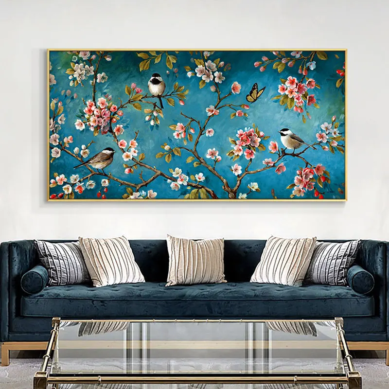

Nordic Flowers And Birds Poster Prints Classic Plant Animal Canvas Paintings Living Room Bedroom Home Decor HD Wall Art Pictures