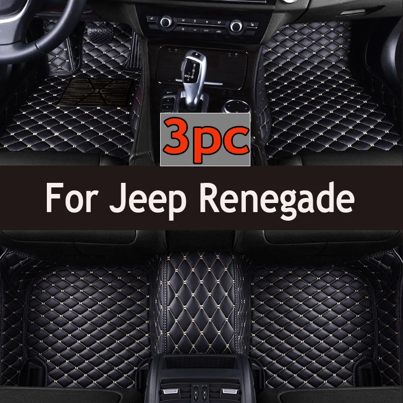 Автомобильный роскошный кожаный автомобильный коврик на заказ для Jeep Renegade 2016 2017