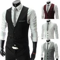 slim fit gilet waistcoat suit dress vests mens homme casual sleeveless formal business jacket 2022 new arrival