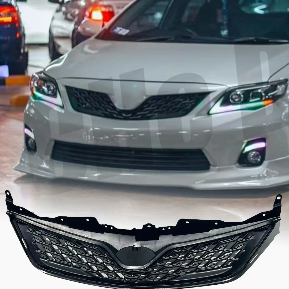 Фото Подходит для Toyota Corolla 10.5 поколения, модели 2010-2013 годов, передняя решетка радиатора, решетка из ABS-пластика. №3