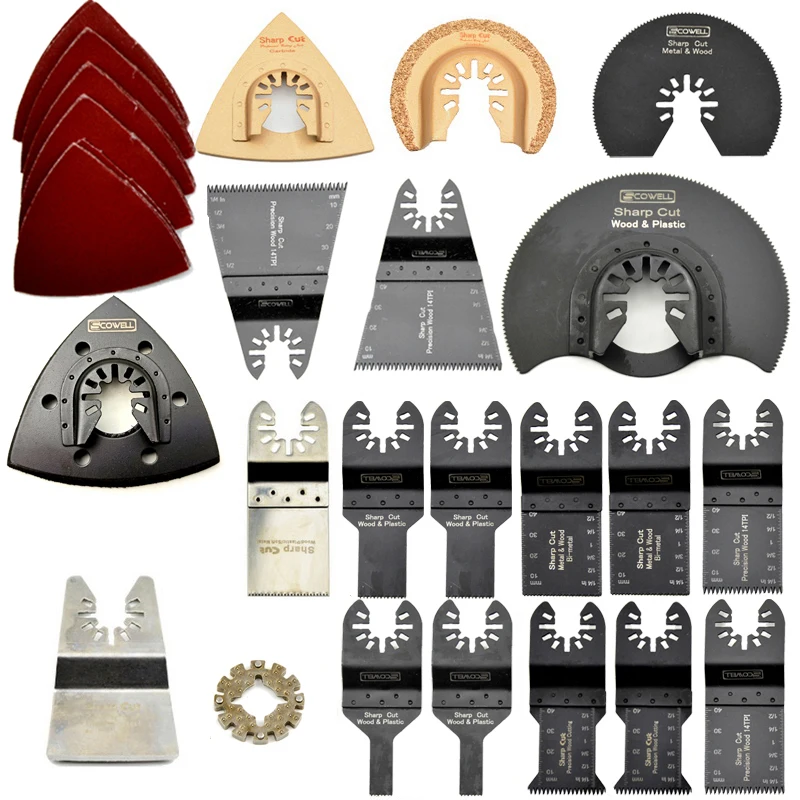 

45pcs Kit Oscillating Tools Saw Blades Kit Multimaster Power Tools Multi Saw Blade For Wood Cutting Plunge Machine Saw Jigsaw