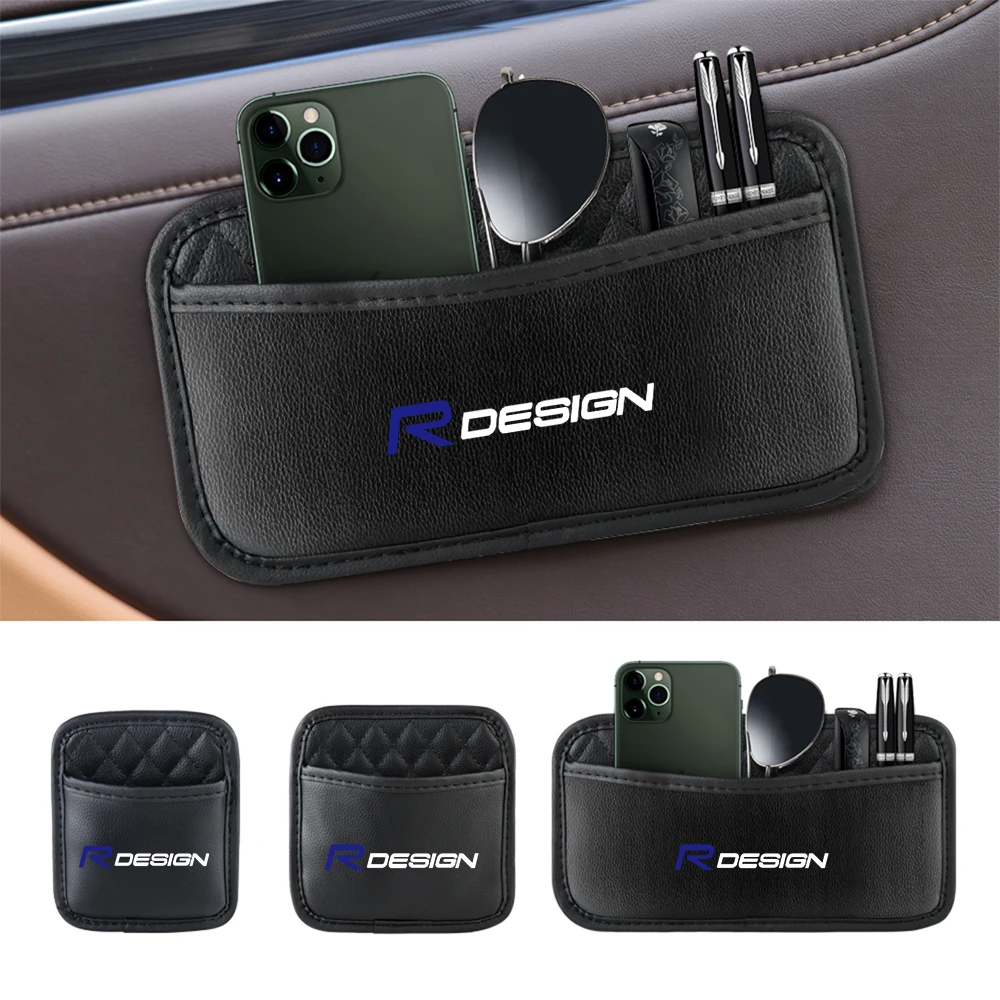 

1Pcs Car Styling New Leather Car Door Seat Side Trunk Storage Bag Pocket For Volvo Rdesign XC60 V40 V60 S60 S80 V50 V70 XC40 V90